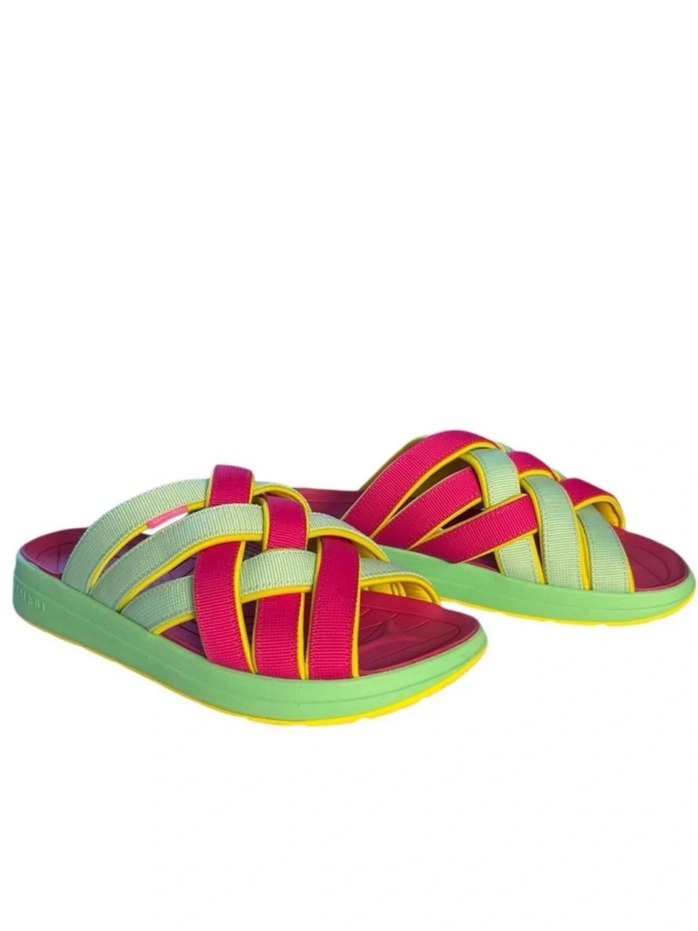 Malibu Sandals Zuma LX Woven Slide Arch Support Cushioned Size 10